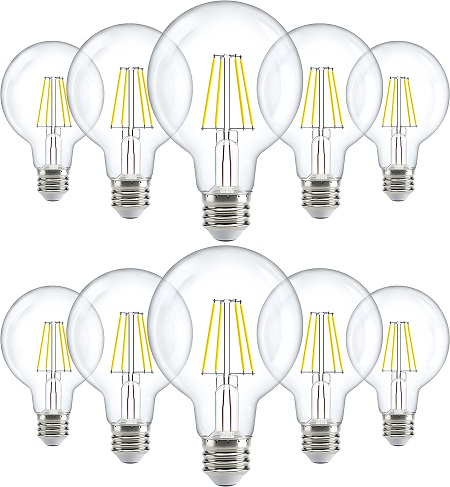 G25 Globe Light Bulbs LED filament
