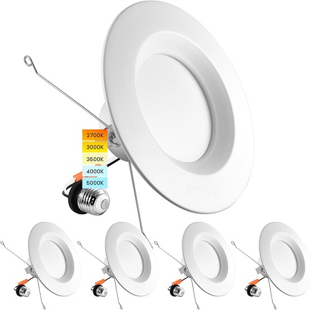  LED Recessed Retrofit Downlight,8.7W/12.5W/, CCT Color Selectable 2700K | 3000K | 3500K | 4000K | 5000K
